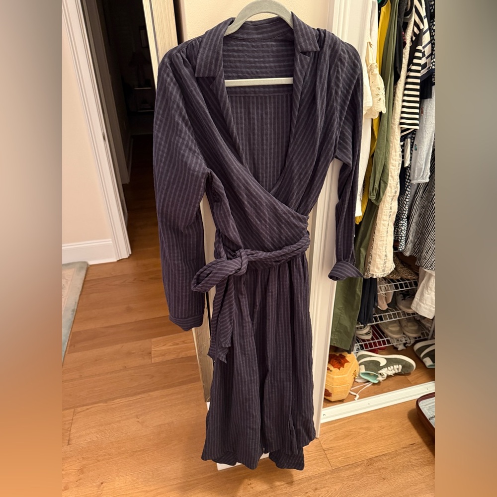 Anthropologie Blue Long Sleeve Dress